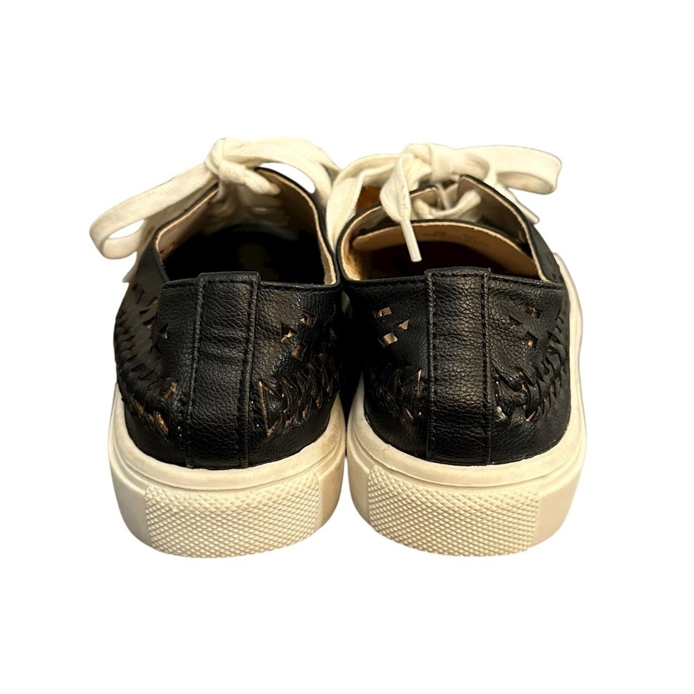 Sam Edelman Raina Lace-Up Sneakers Black White 7 - Picture 10 of 12